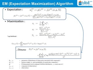 EM (Expectation Maximization) Algorithm
, Dimana
 