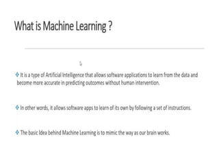 Research Areas in Artificial Intelligence and Machine Learning | PPTX