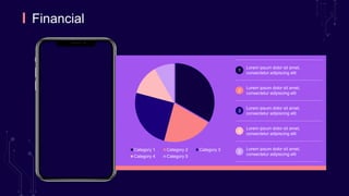 Financial
Category 1 Category 2 Category 3
Category 4 Category 5
Lorem ipsum dolor sit amet,
consectetur adipiscing elit
1
Lorem ipsum dolor sit amet,
consectetur adipiscing elit
2
Lorem ipsum dolor sit amet,
consectetur adipiscing elit
3
Lorem ipsum dolor sit amet,
consectetur adipiscing elit
4
Lorem ipsum dolor sit amet,
consectetur adipiscing elit
5
 