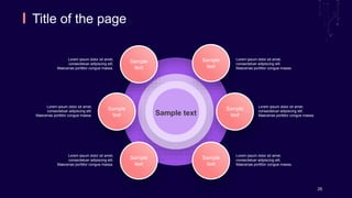 26
Title of the page
Sample
text
Sample
text
Sample
text
Sample
text
Sample
text
Sample
text
Lorem ipsum dolor sit amet,
consectetuer adipiscing elit.
Maecenas porttitor congue massa.
Lorem ipsum dolor sit amet,
consectetuer adipiscing elit.
Maecenas porttitor congue massa.
Lorem ipsum dolor sit amet,
consectetuer adipiscing elit.
Maecenas porttitor congue massa.
Lorem ipsum dolor sit amet,
consectetuer adipiscing elit.
Maecenas porttitor congue massa.
Lorem ipsum dolor sit amet,
consectetuer adipiscing elit.
Maecenas porttitor congue massa.
Lorem ipsum dolor sit amet,
consectetuer adipiscing elit.
Maecenas porttitor congue massa. Sample text
 