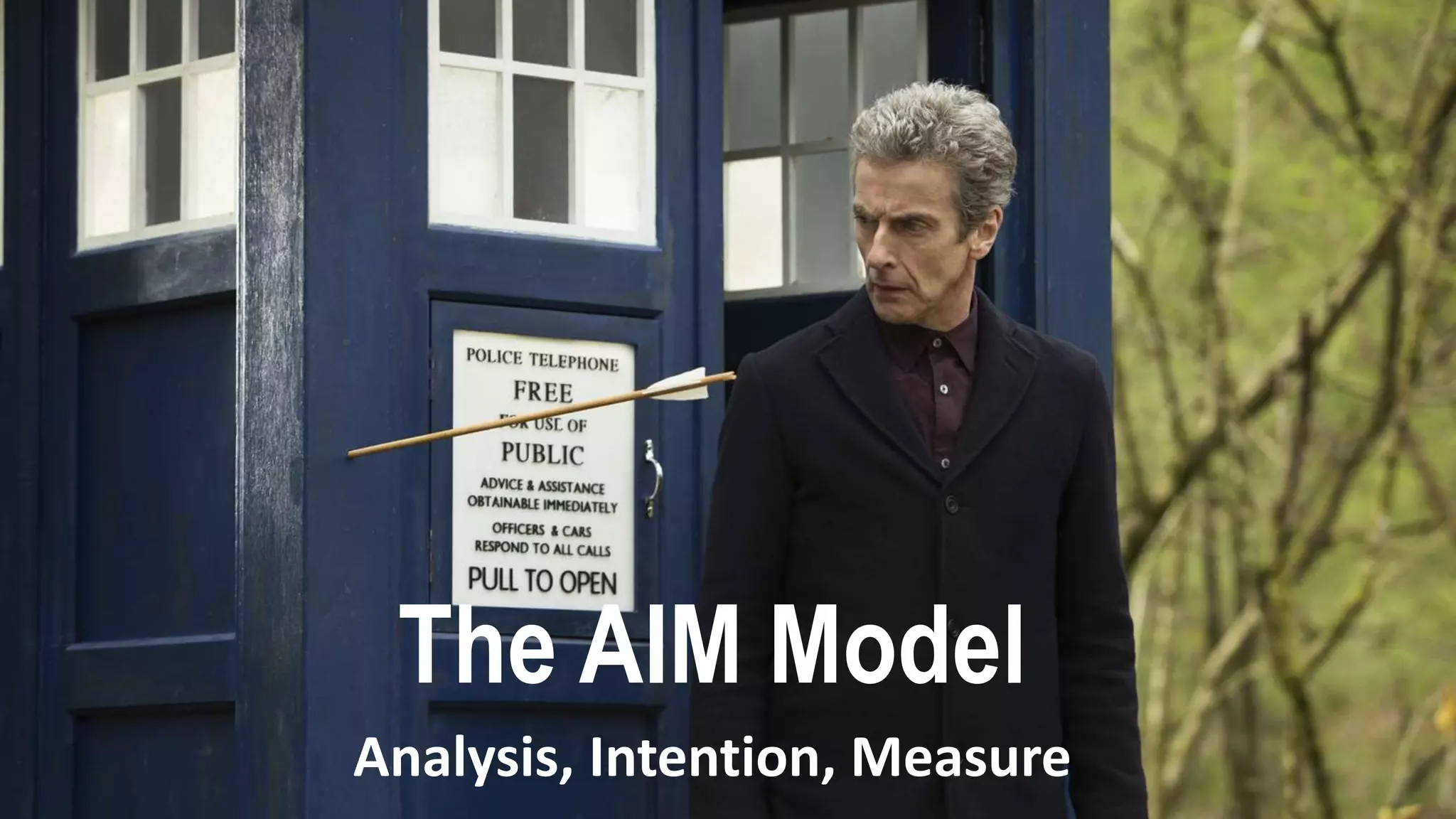 The AIM Model
Analysis, Intention, Measure