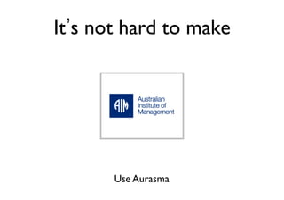 It s not hard to make	


Use Aurasma	


 
