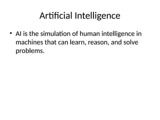 Comprehensive Introduction to Artificial Intelligence Concepts and ...