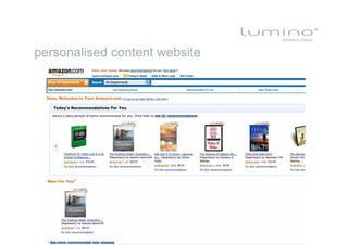 personalised content website
 