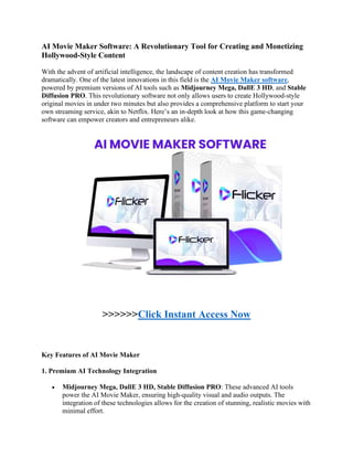 Flicker Software Flicker Review: Launch Your Own AI-Powered Streaming Hub | PDF
