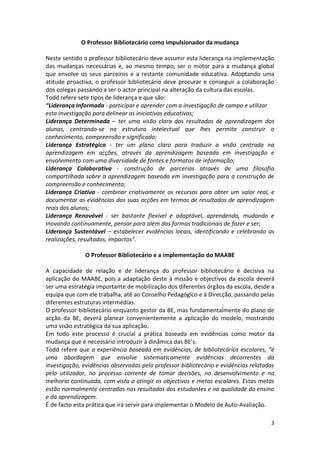 A implementação do Modelo de Autovaliação