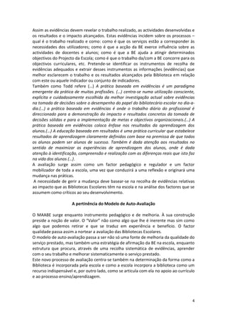 A implementação do Modelo de Autovaliação