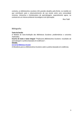 A implementação do Modelo de Autovaliação