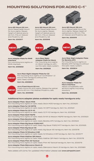 Red Dot Sight Catalog 2020 | Aimpoint | Optics Trade | PDF