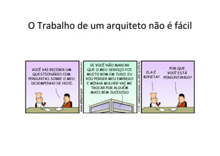 O	
  Trabalho	
  de	
  um	
  arquiteto	
  não	
  é	
  fácil	
  
 