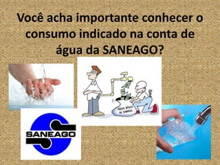 Você acha importante conhecer o consumo indicado na conta de água da SANEAGO?