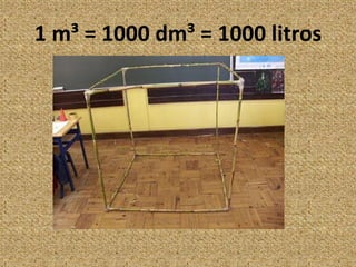 1 m³ = 1000 dm³ = 1000 litros
