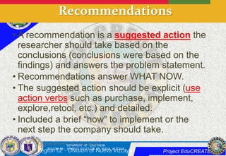 Ref Note Recommended Action AimRAD writing.pptx