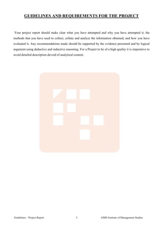 Aims internship project - presentation & preparation - guidelines | PDF