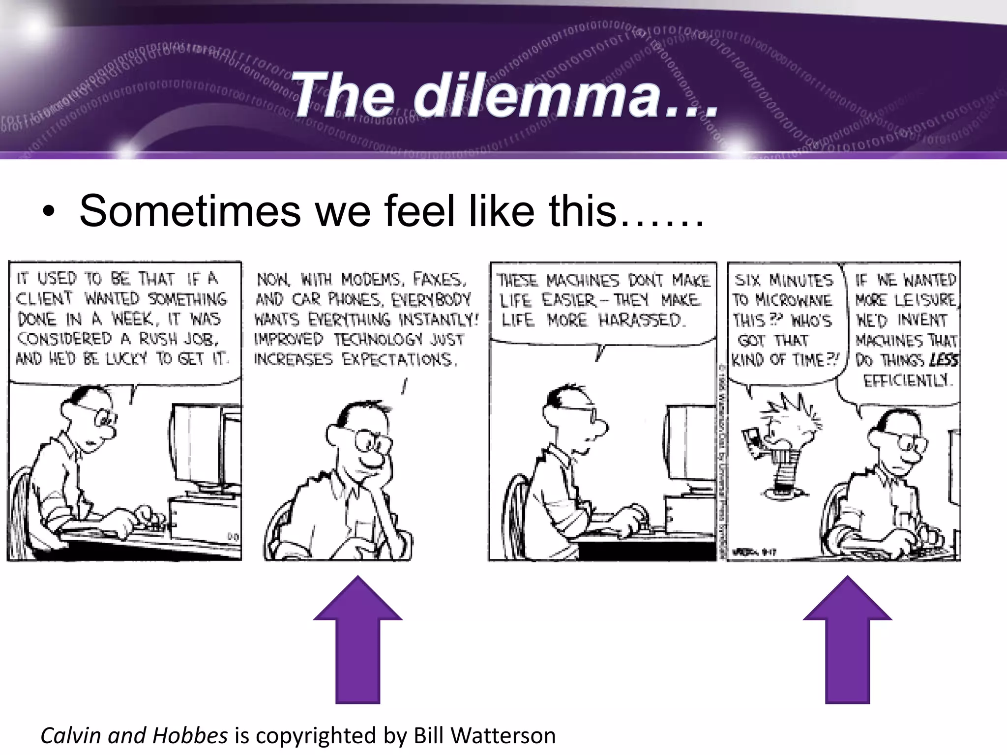 • Sometimes we feel like this…… 
Calvin and Hobbes is copyrighted by Bill Watterson 
 