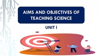 UNIT I
UNIT I
AIMS AND OBJECTIVES OF
TEACHING SCIENCE
AIMS AND OBJECTIVES OF
TEACHING SCIENCE
 