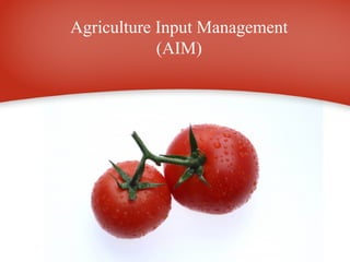 Agriinput management- Concepts and Introduction | PPTX