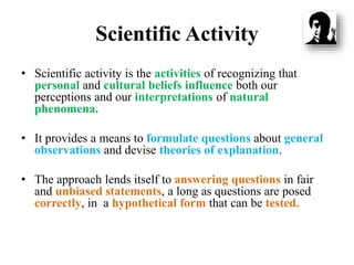 Defining Activity Inscience Aims of Research as a Scientific Activity | PPTX