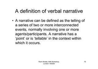 Aim Workshop Wodak Narratives190309