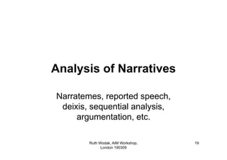 Aim Workshop Wodak Narratives190309