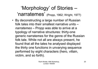 Aim Workshop Wodak Narratives190309