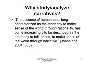 Aim Workshop Wodak Narratives190309