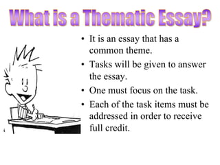 Aim writing a thematic essay | PDF