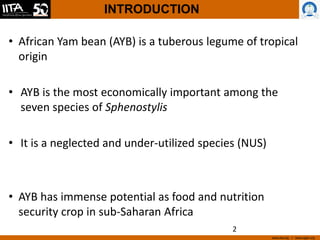 Next-generation sequencing of African yam bean (Sphenostylis stenocarpa ...