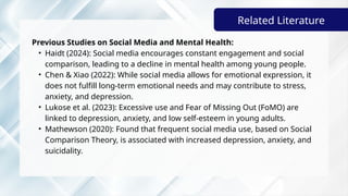 the impact of social media usage on mental health among senior ...