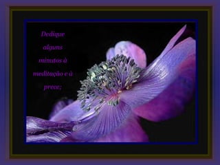 Dedique

   alguns

 minutos à

meditação e à

   prece;
 
