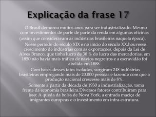 A IndustrializaçãO Do Brasil Atividade 1º Va