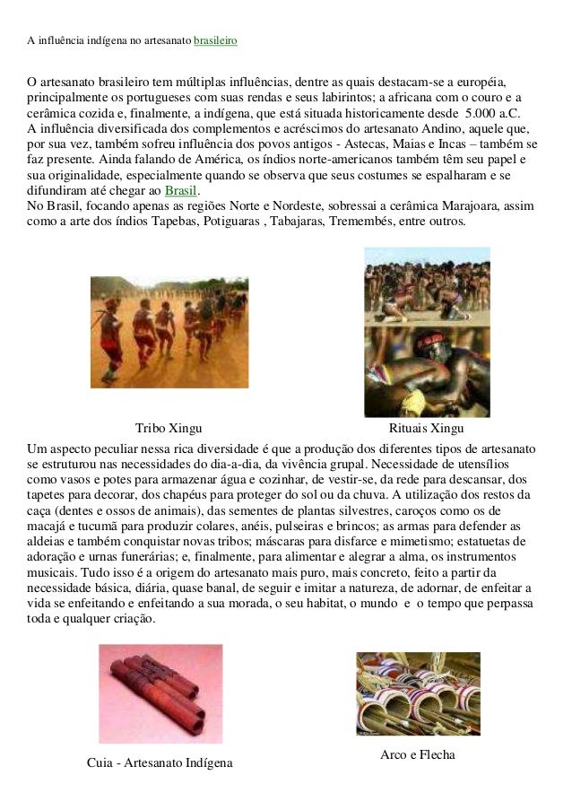 A influ u00eancia indígena no artesanato brasileiro gabi Quadros Artesanato Com Tecido ~ A influ u00eancia indígena no artesanato brasileiro gabi