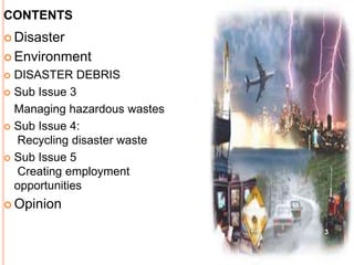 DEALING WITH DISASTER DEBRIS | PPTX
