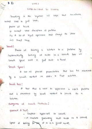 artificial intelligence notes