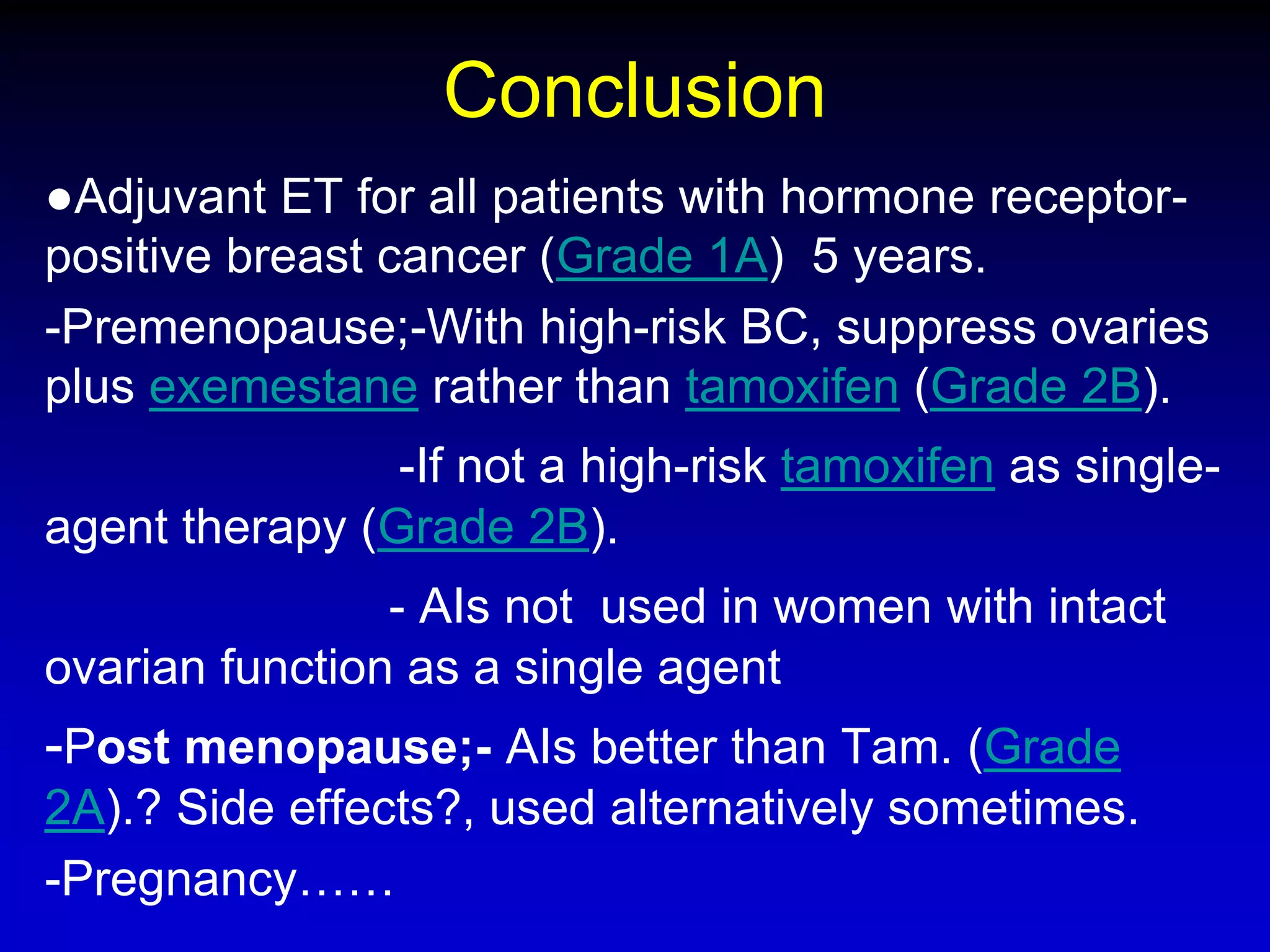 Adjuvant endocrine therapy in breast cancer | PPTX