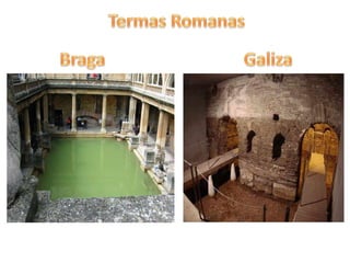 O direito de Cidadania a todos os homens livres do império.Difusão dos usos e costumes dos Romanos para todos os povos conquistados – através da legislação literatura, Ciências e Técnica.A administração pública – O território foi dividido em províncias e municípios.Imperador - Era adorado em todo o Império. Era visto como um Deus e o seu poder centralizado era muito forte.