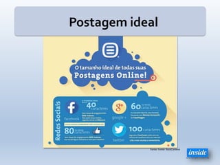 Postagem ideal
Fonte: Fonte: RockContent
 