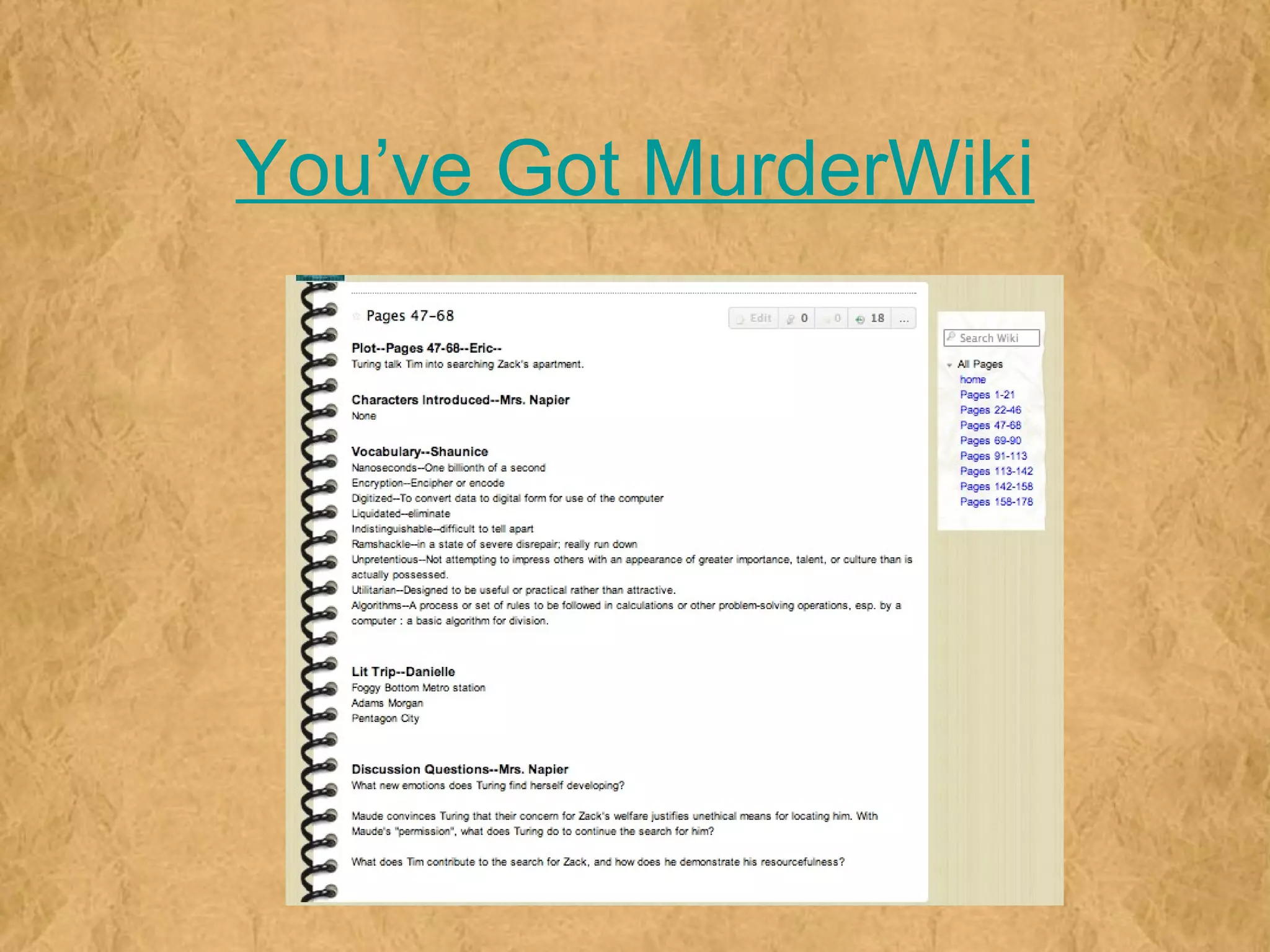 You’ve Got MurderWiki
 