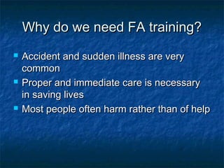 A introduction to first aid | PPT