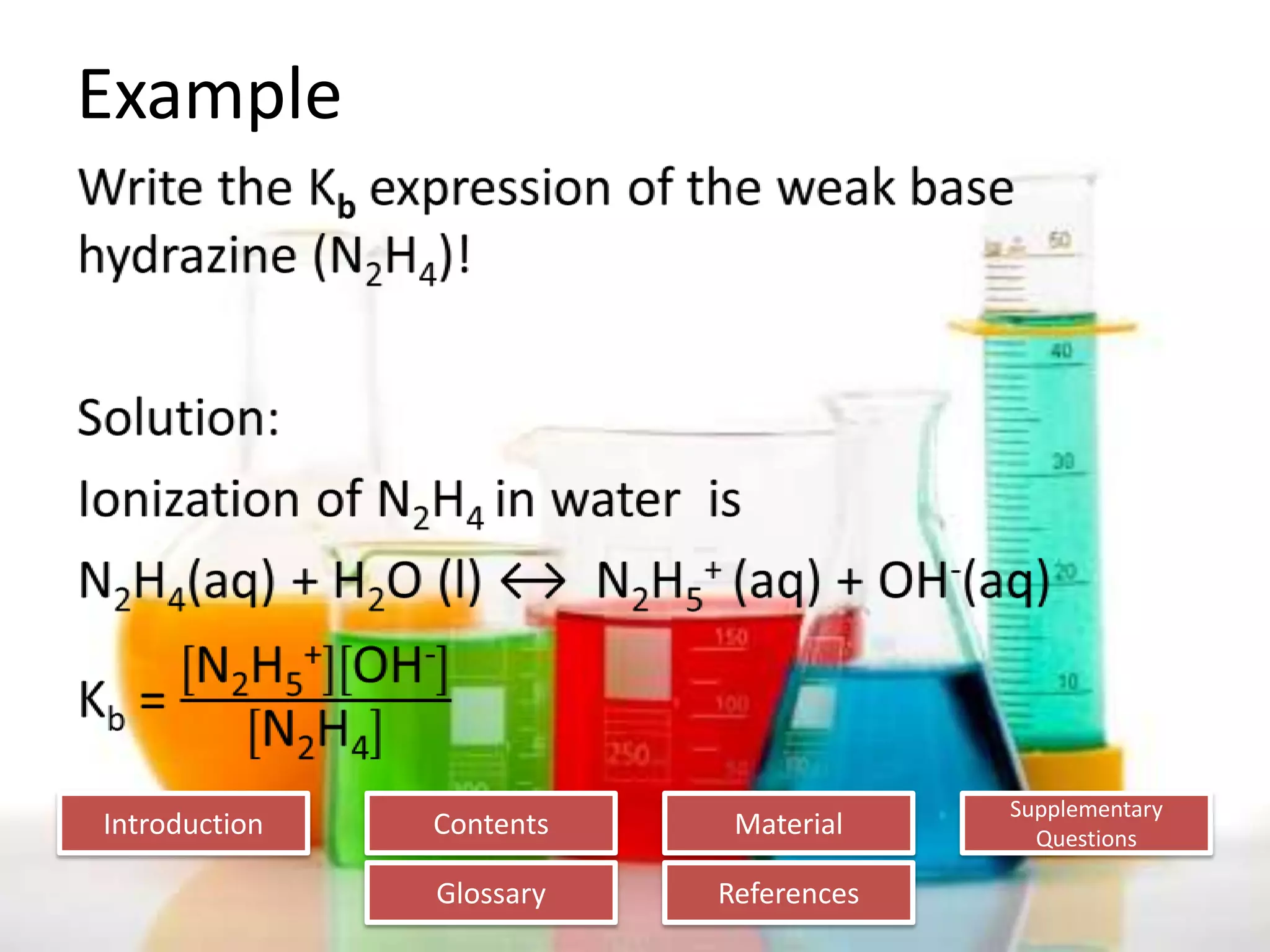 Introduction
Glossary References
Supplementary
Questions
MaterialContents
Example
 