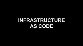 INFRASTRUCTURE
AS CODE
 