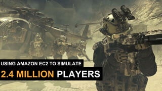 USING AMAZON EC2 TO SIMULATE
2.4 MILLION PLAYERS
 