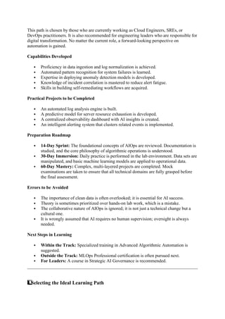 AIOps Certified Professional AIOCP Learning Guide for Engineers.docx