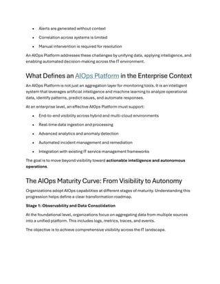 AIOps Platform: Transforming IT Operations from Reactive Management to ...
