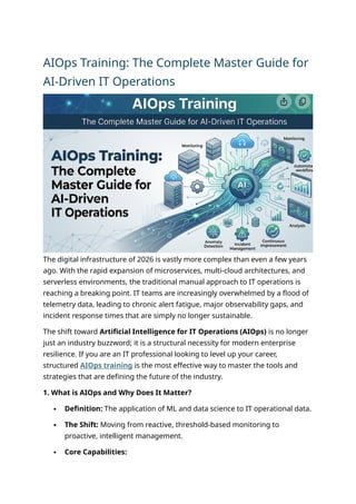 Mastering AIOps: The Ultimate Guide to AI-Driven IT Operations for 2026 ...