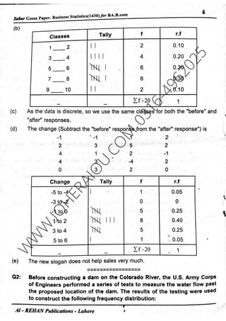 Aiou Business Statistics 1430 Past papers.pdf