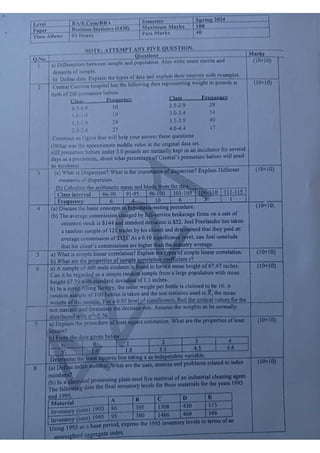 Aiou Business Statistics 1430 Past papers.pdf