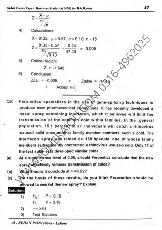 Aiou Business Statistics 1430 Past papers.pdf