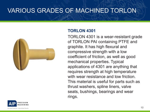 Machining Torlon - A Plastics Machining Guide | PPT