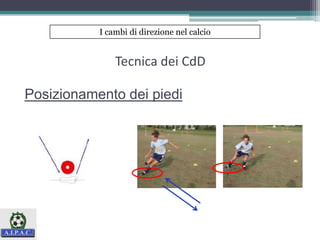 Tecnica dei CdD
I cambi di direzione nel calcio
Posizionamento dei piedi
 